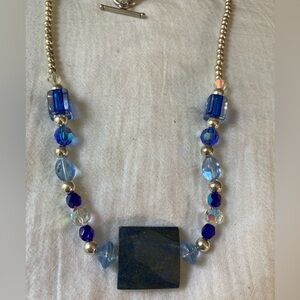 Blue‎ Natural Stones Beaded Necklace